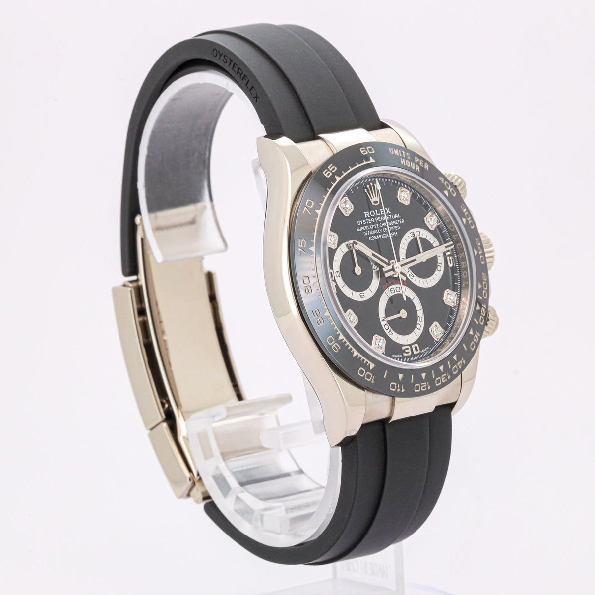 Rolex Daytona 116519LN Cosmograph Weißgold Black-Diamond Dial Oysterflex