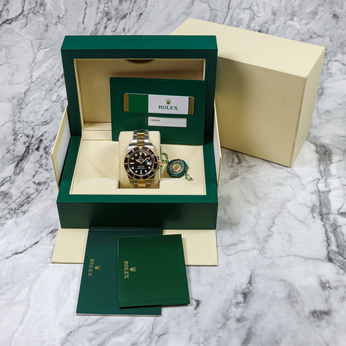 Rolex Submariner Date 40 16613LN Edelstahl/Gold Full Set