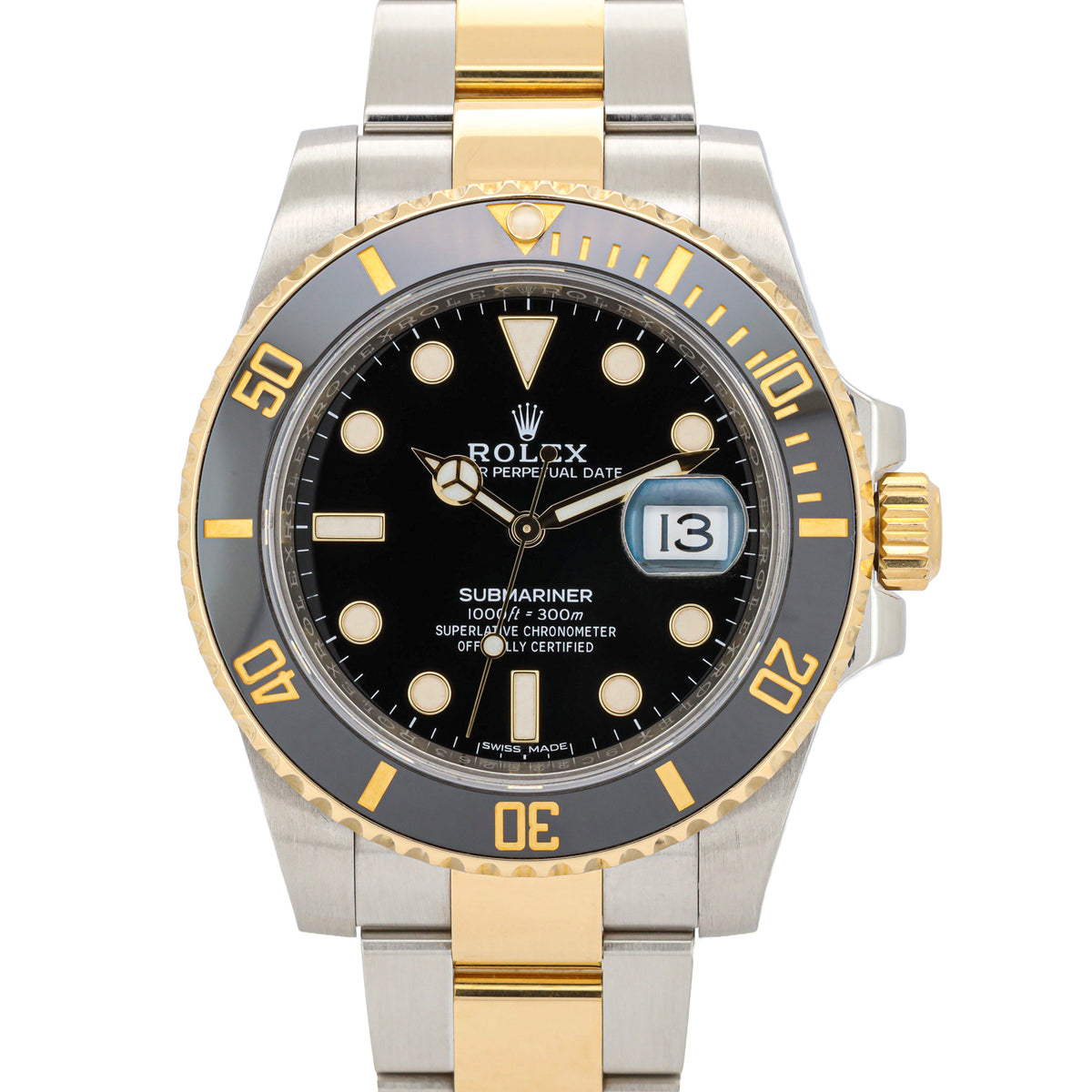 Rolex Submariner Date 40 16613LN Edelstahl/Gold Full Set