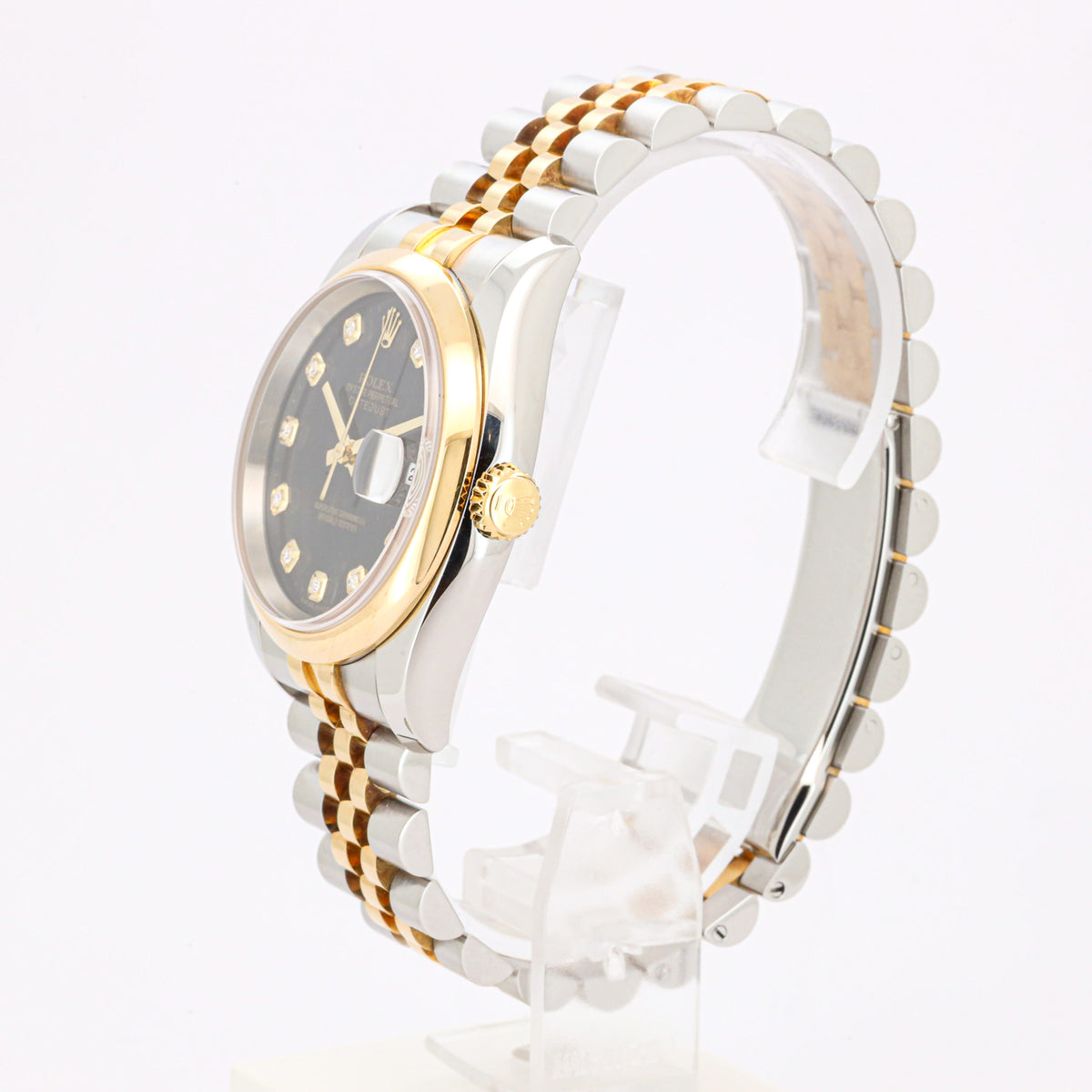 Rolex Datejust 36 116233 Stahl/Gold Black Diamond Dial