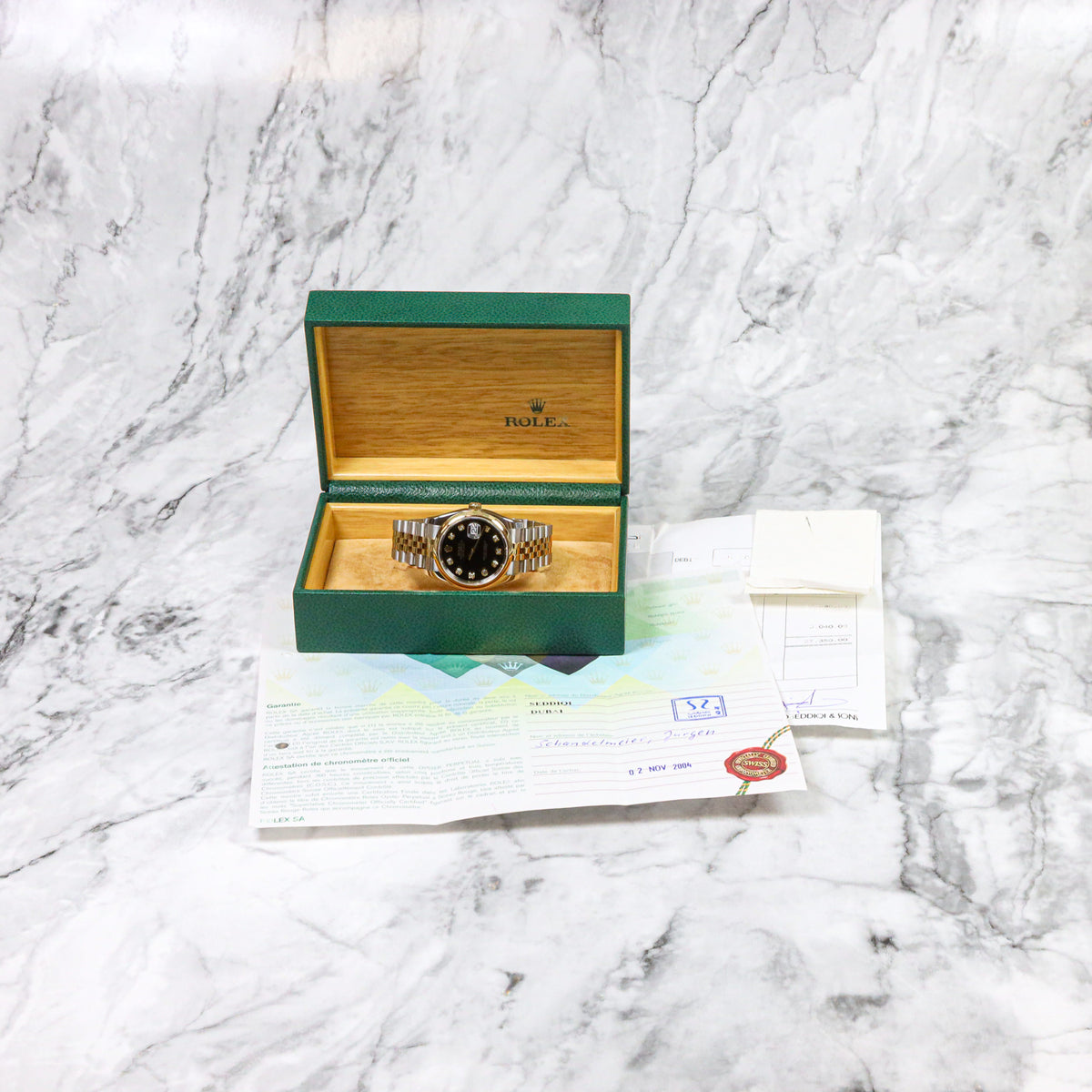 Rolex Datejust 36 116233 Stahl/Gold Black Diamond Dial