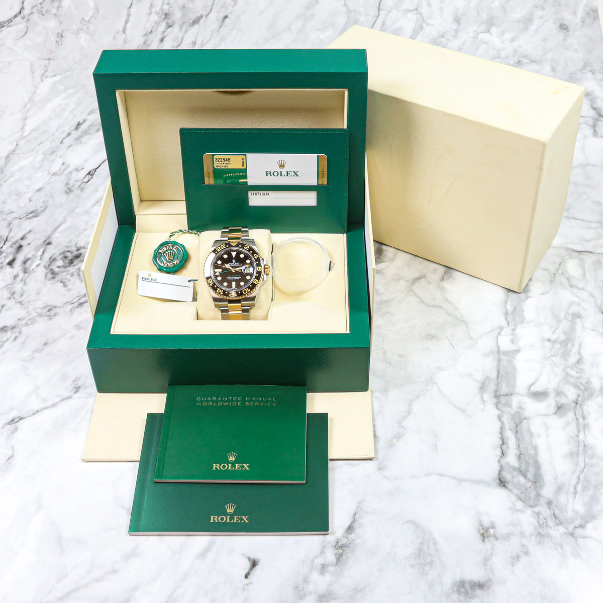 Rolex GMT-Master II 40 116713LN LC 100  Edelstahl/Gold Full Set