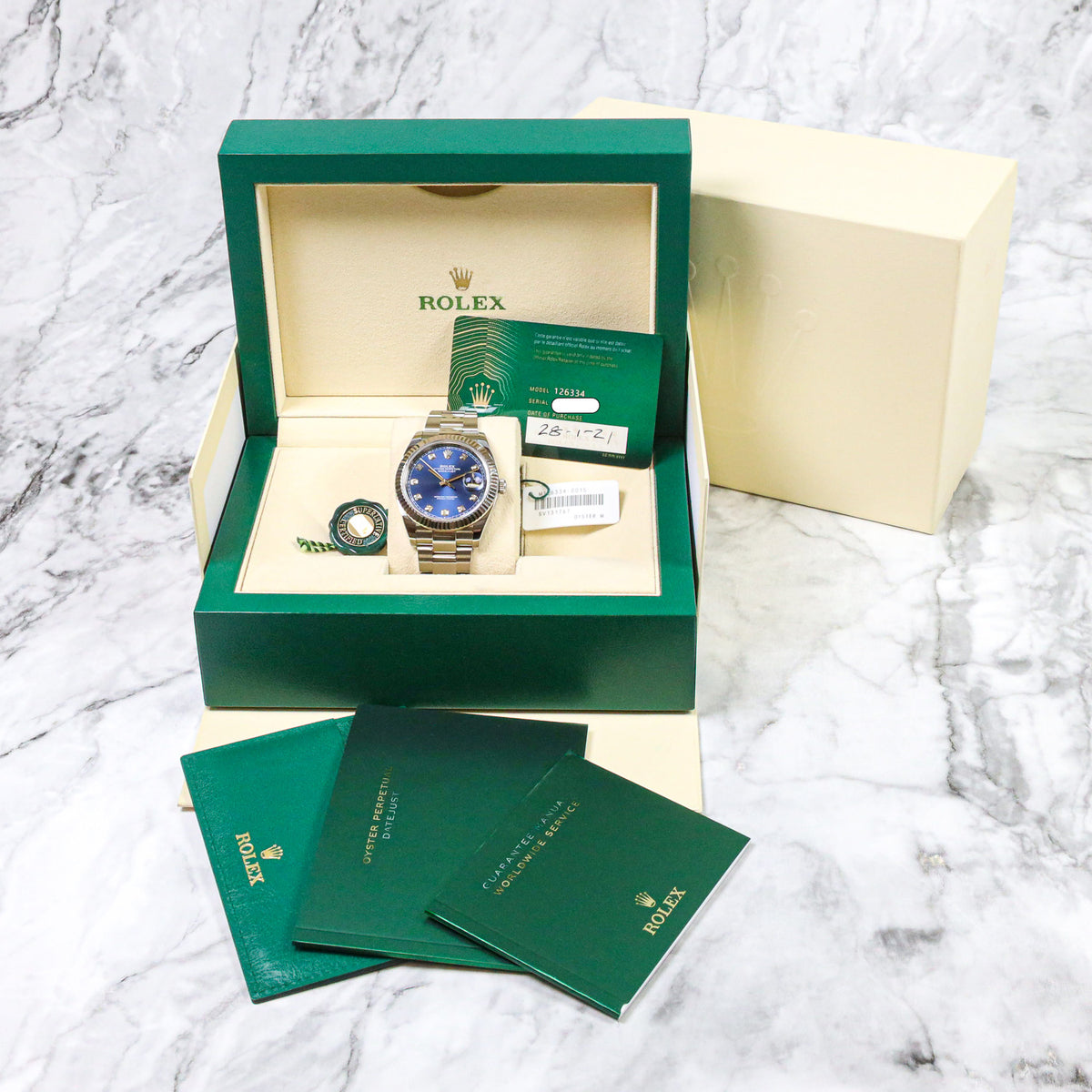 Rolex Datejust 41 126334 Blue Diamond Dial