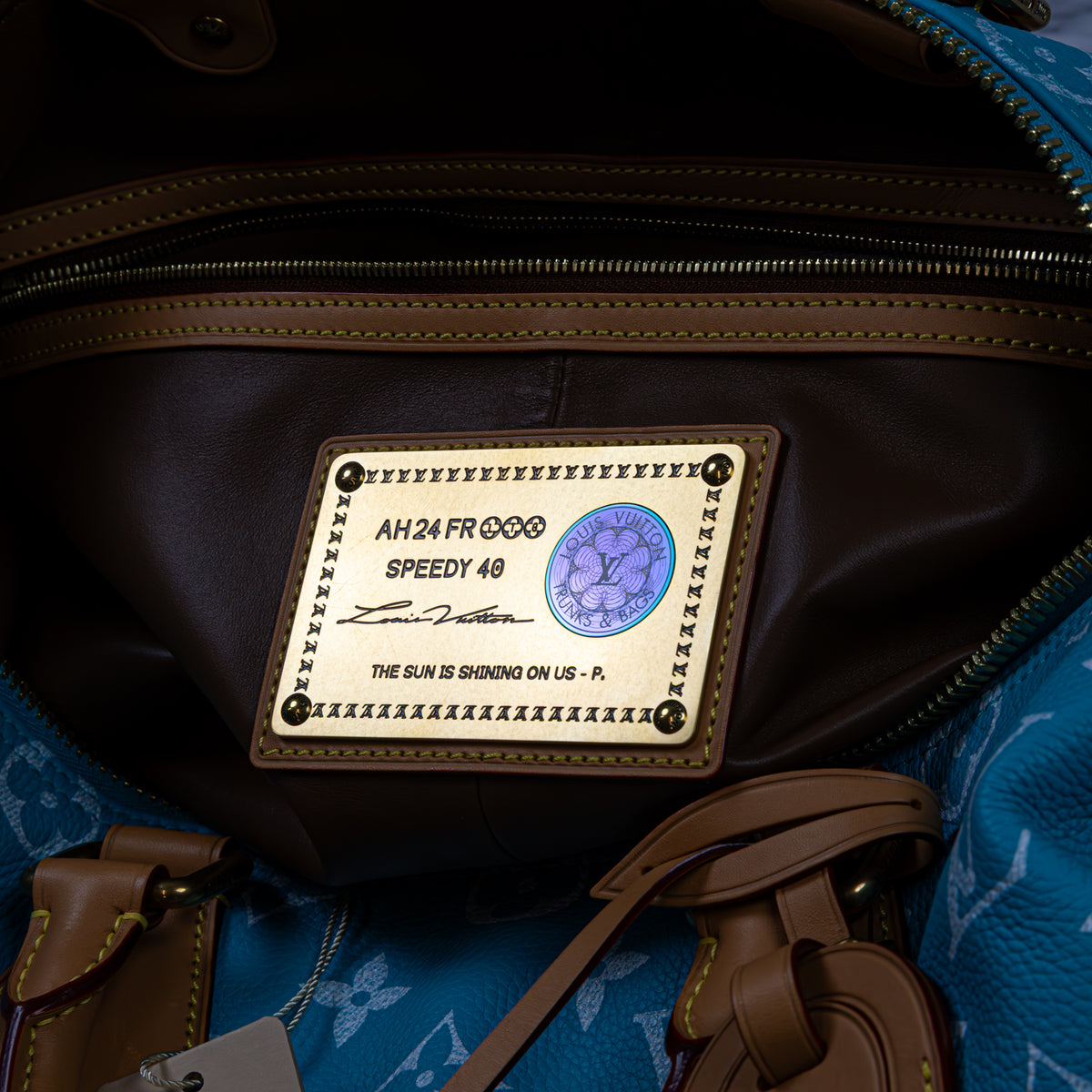 Louis Vuitton Speedy P9 40 mit Schulterriemen M11564 Turquoise