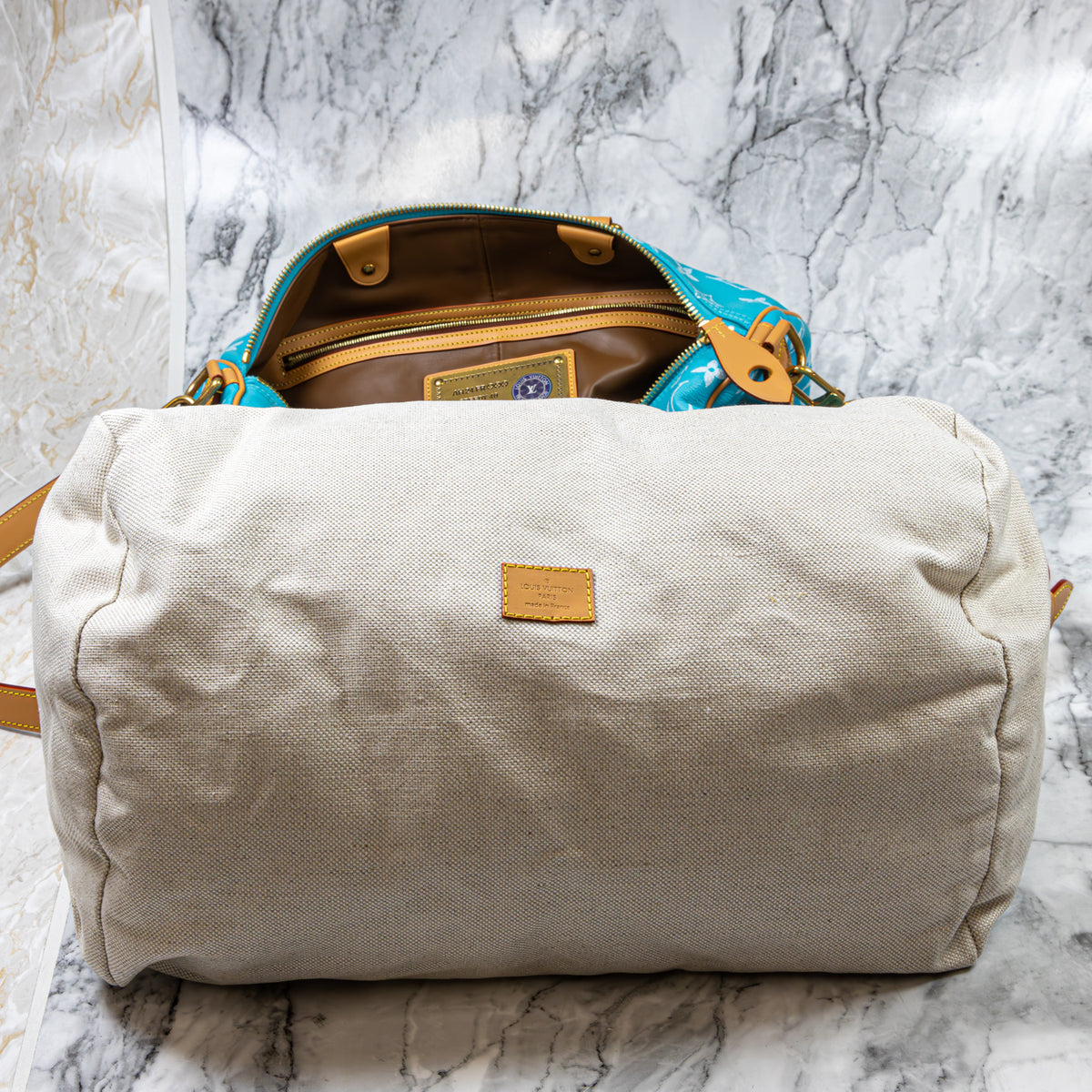 Louis Vuitton Speedy P9 40 mit Schulterriemen M11564 Turquoise