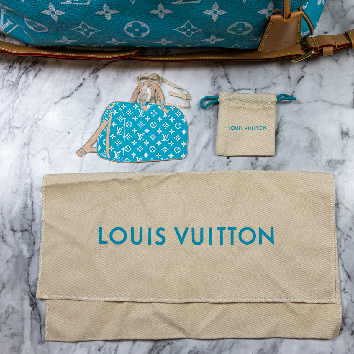 Louis Vuitton Speedy P9 40 mit Schulterriemen M11564 Turquoise