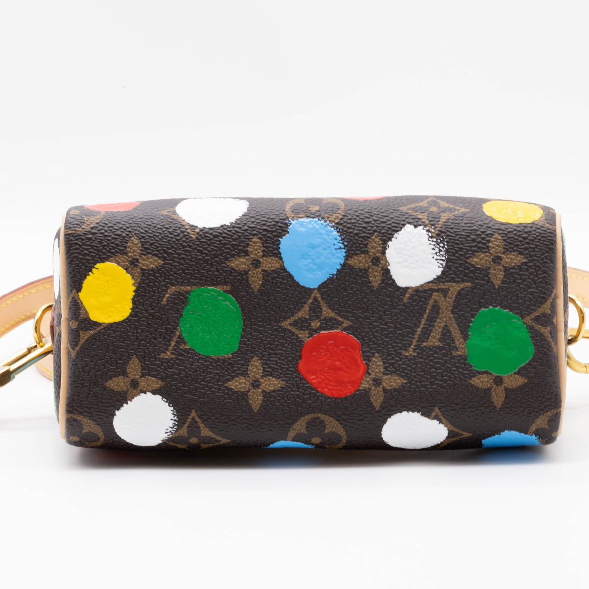 Louis Vuitton LV Yayoi Kusama Nano Speedy 2023 Monogram Canvas Handbemalt M81979