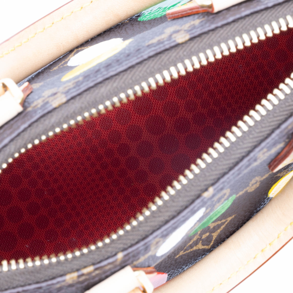 Louis Vuitton LV Yayoi Kusama Nano Speedy 2023 Monogram Canvas Handbemalt M81979