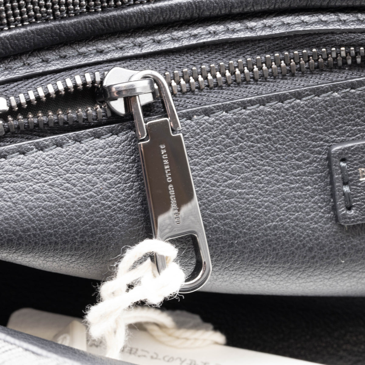 Brunello Cucinelli Monili Precious Jewelry Clutch Kalbsleder schwarz