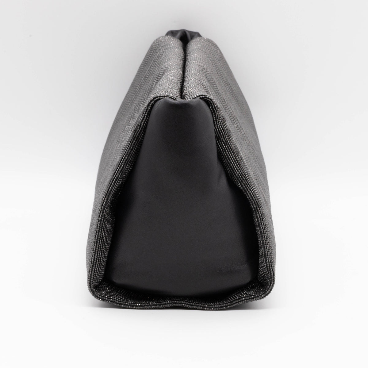 Brunello Cucinelli Monili Precious Jewelry Clutch Kalbsleder schwarz