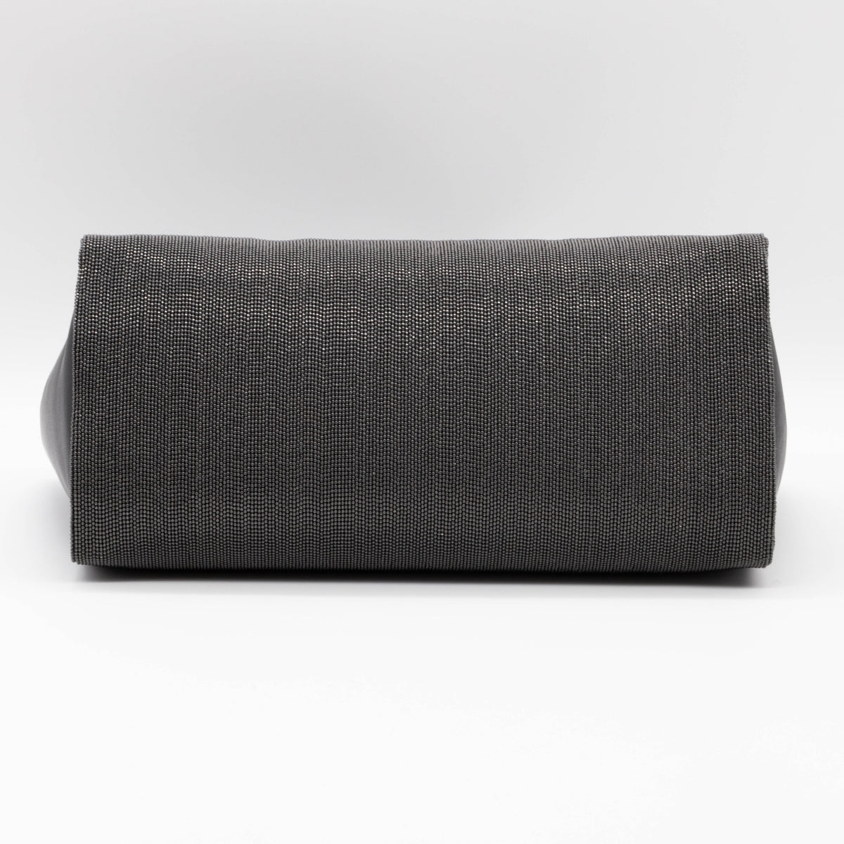Brunello Cucinelli Monili Precious Jewelry Clutch Kalbsleder schwarz