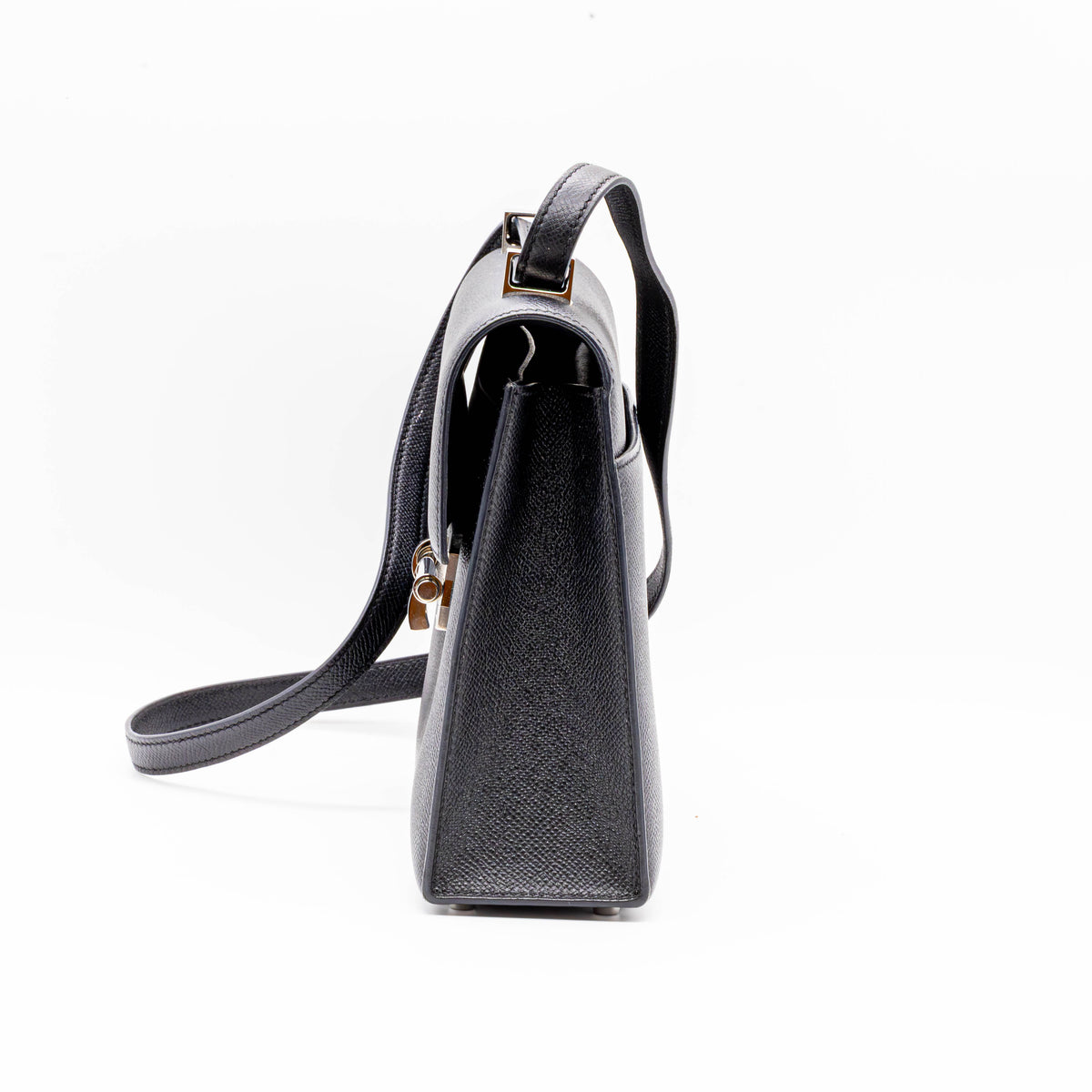 Hermès Verrou 21 Epsom Leder Schwarz Palladium Umhängetasche