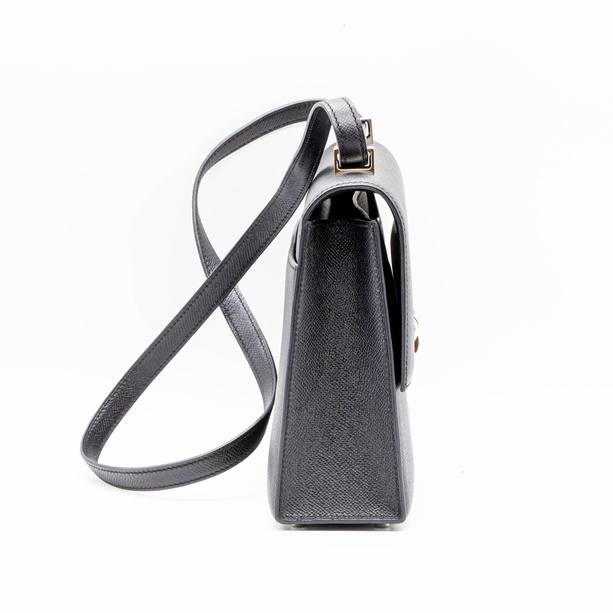 Hermès Verrou 21 Epsom Leder Schwarz Palladium Umhängetasche