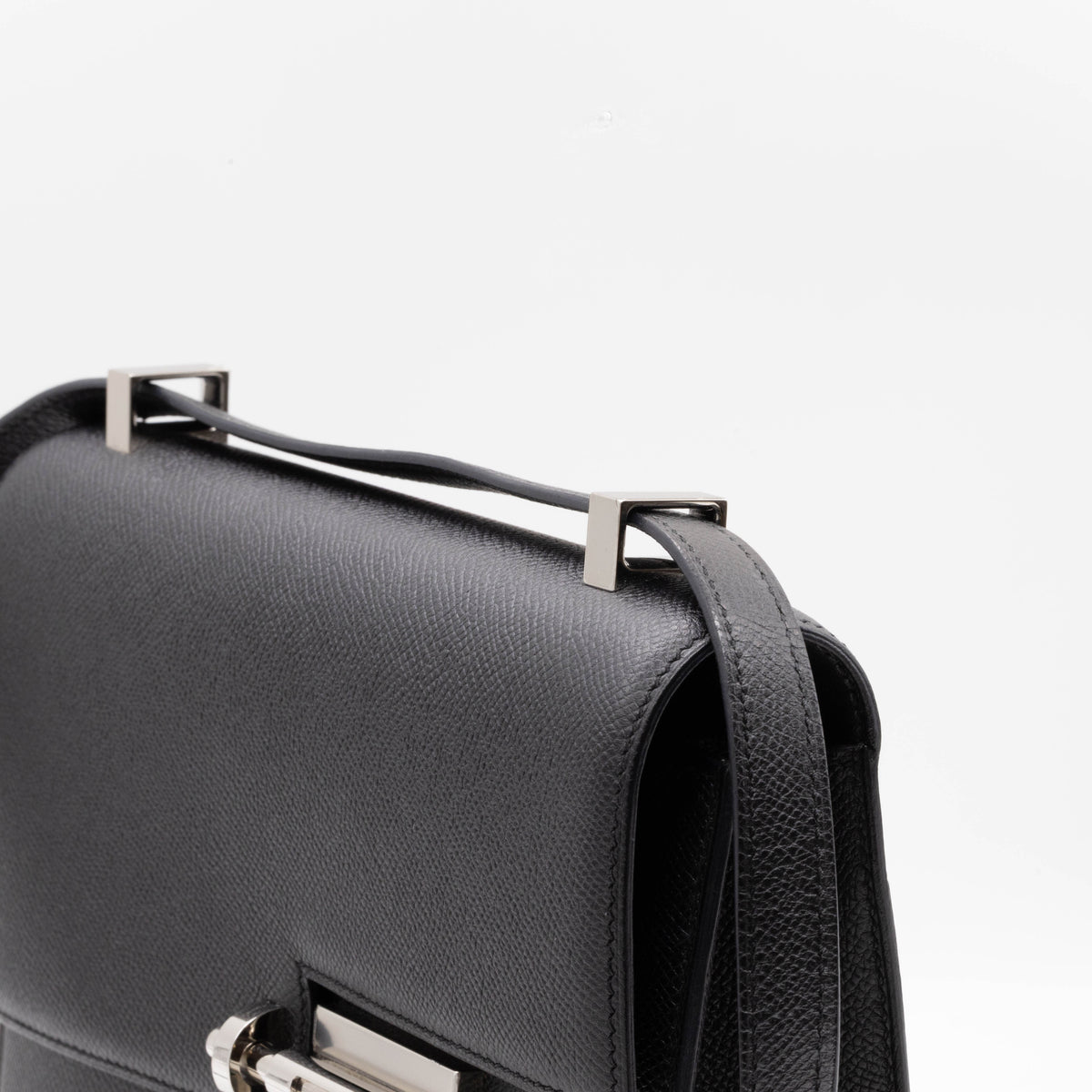 Hermès Verrou 21 Epsom Leder Schwarz Palladium Umhängetasche