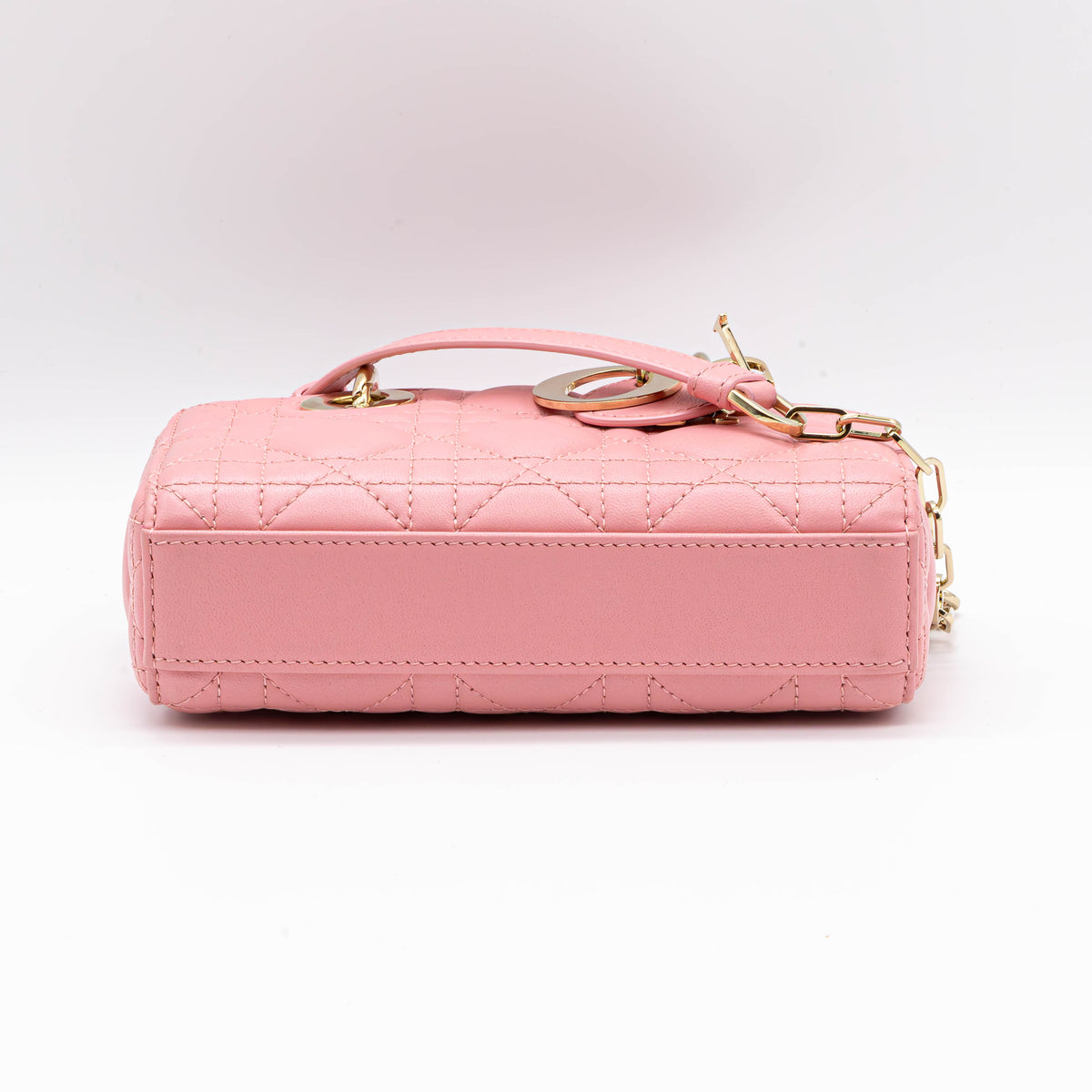 Christian Dior Lady D-Joy Micro Tasche Pink Cannage Lammleder Gold Neu