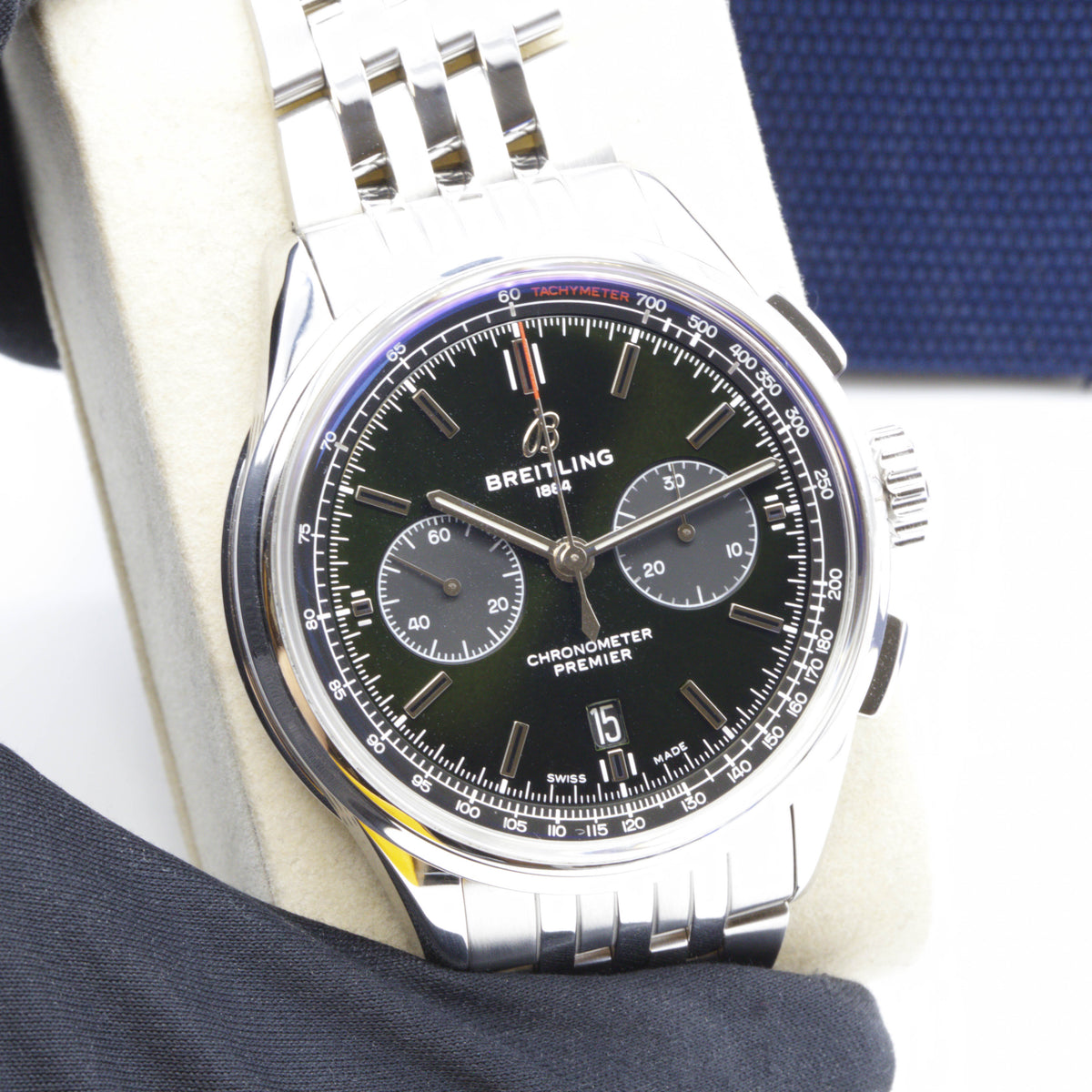 Breitling Premier B01 Chronograph 42mm Green Dial AB0118