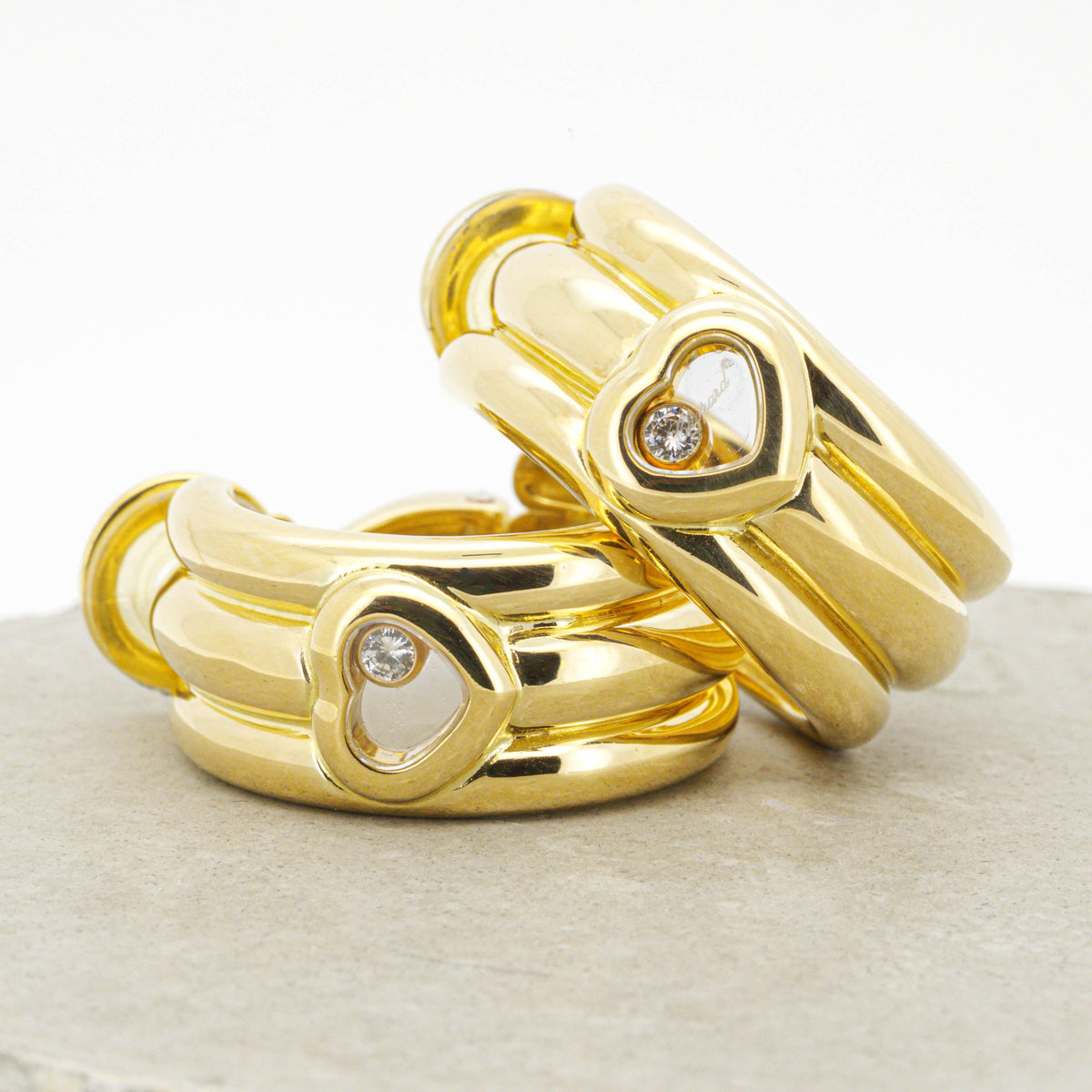 Chopard Happy Diamonds Heart Creolen 750/18k Clip On Ohrhänger