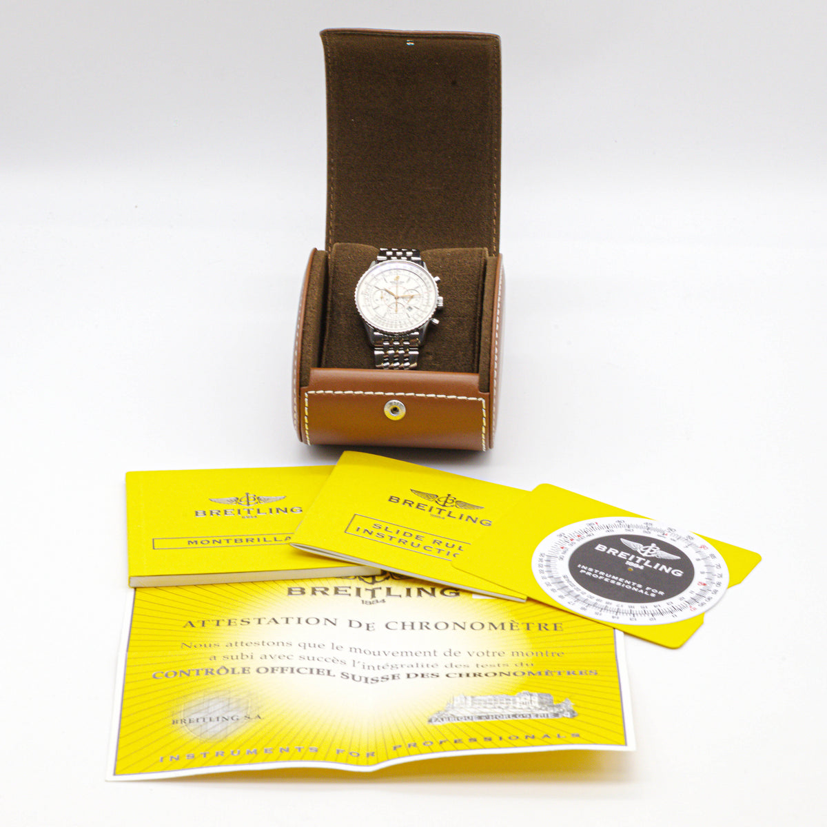 Breitling Montbrillant Navitimer 38 A41370 Chronograph Chronometer Zertifikat
