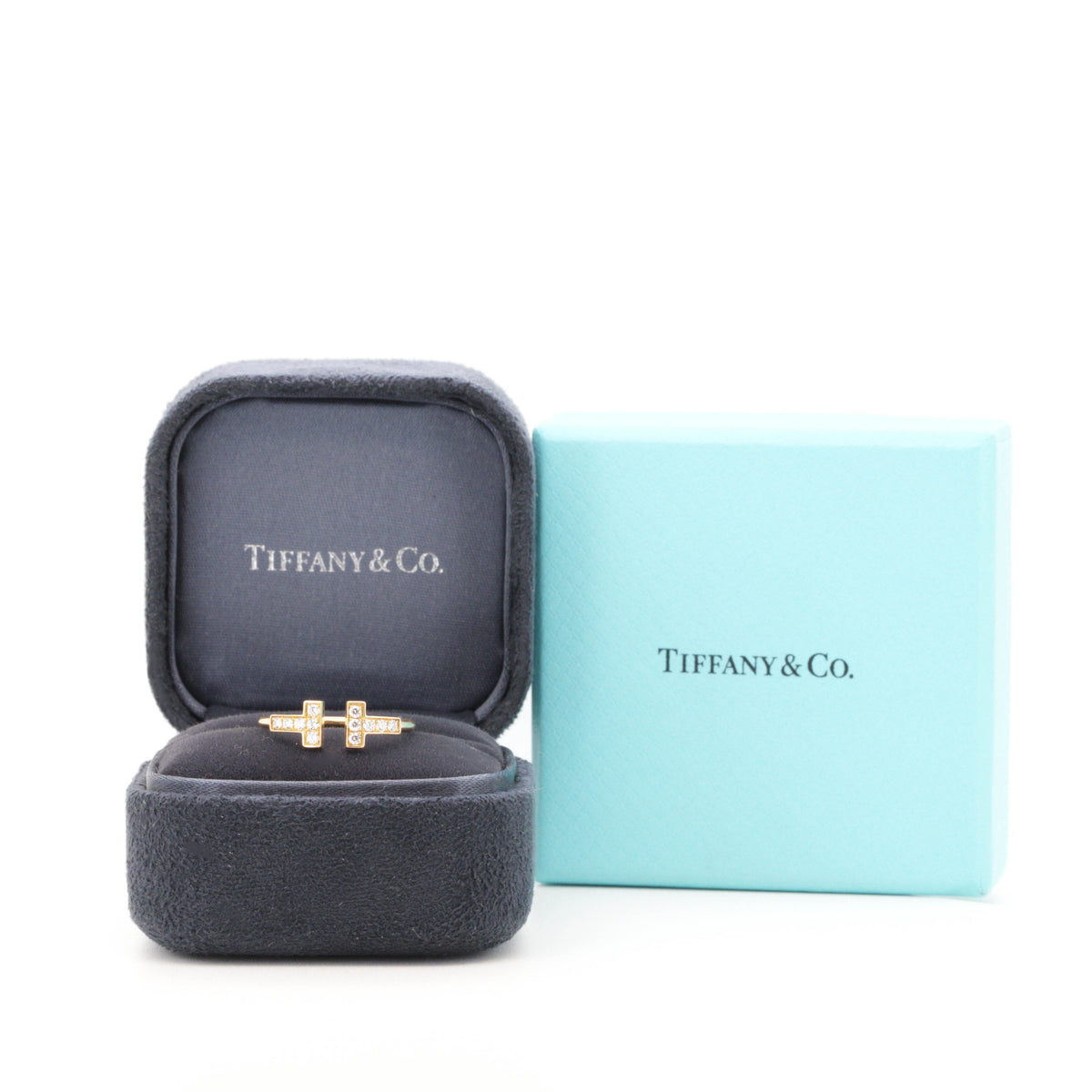 Tiffany & Co T Wire Ring mit Diamanten in 750/18k