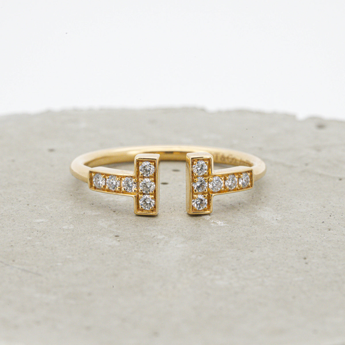 Tiffany & Co T Wire Ring mit Diamanten in 750/18k