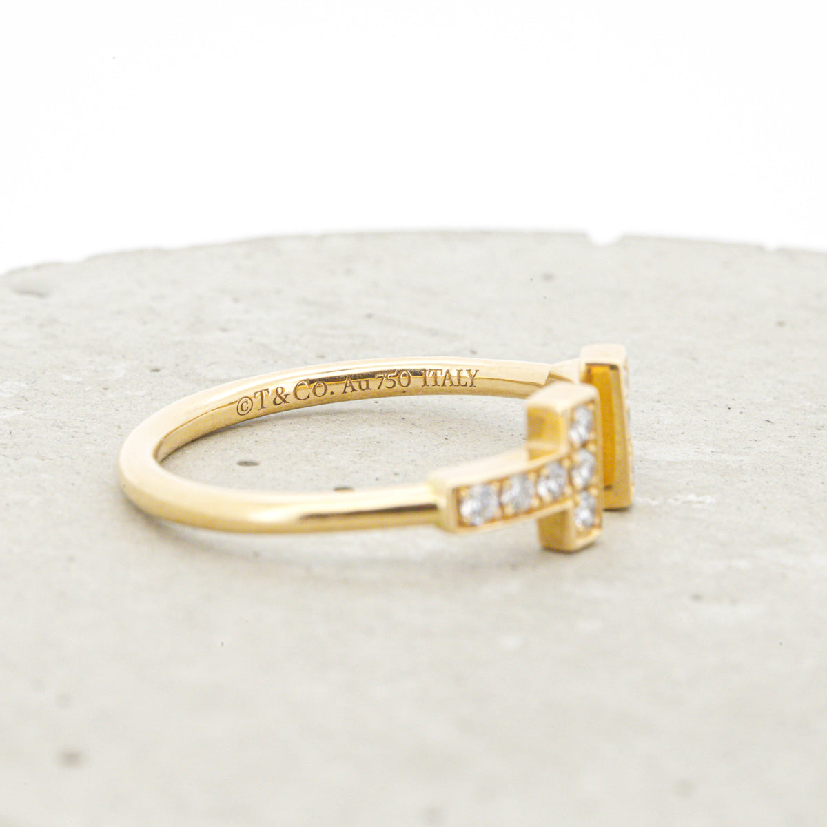 Tiffany & Co T Wire Ring mit Diamanten in 750/18k