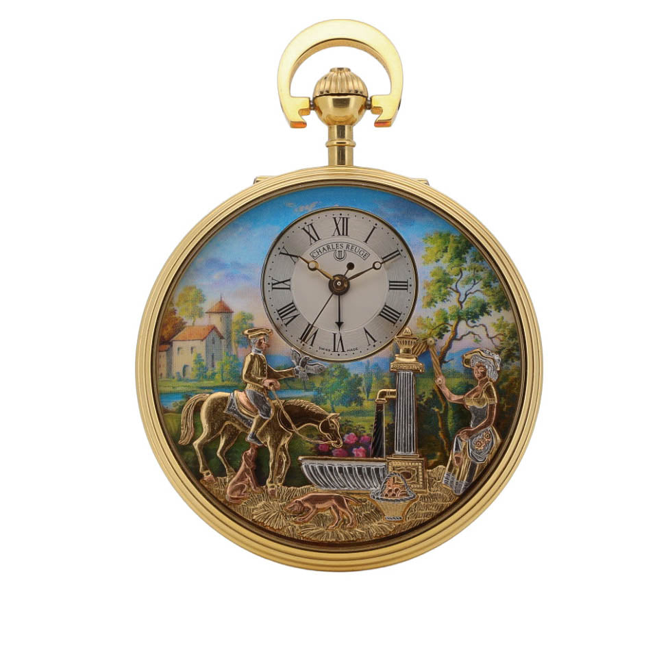 Charles Reuge Taschenuhr mit Spielwerk