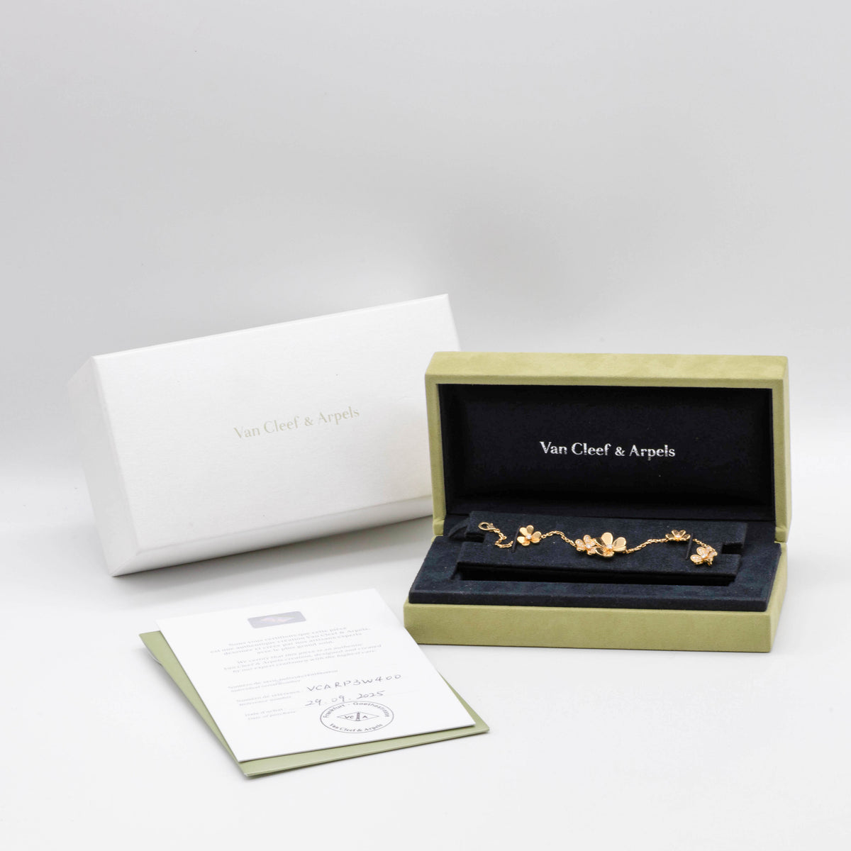 Van Cleef & Arpels Frivole Armband 5 Blüten 18K Gelbgold Diamanten