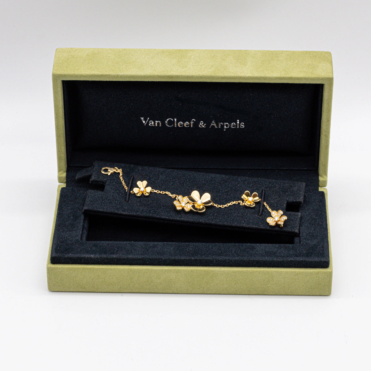 Van Cleef & Arpels Frivole Armband 5 Blüten 18K Gelbgold Diamanten