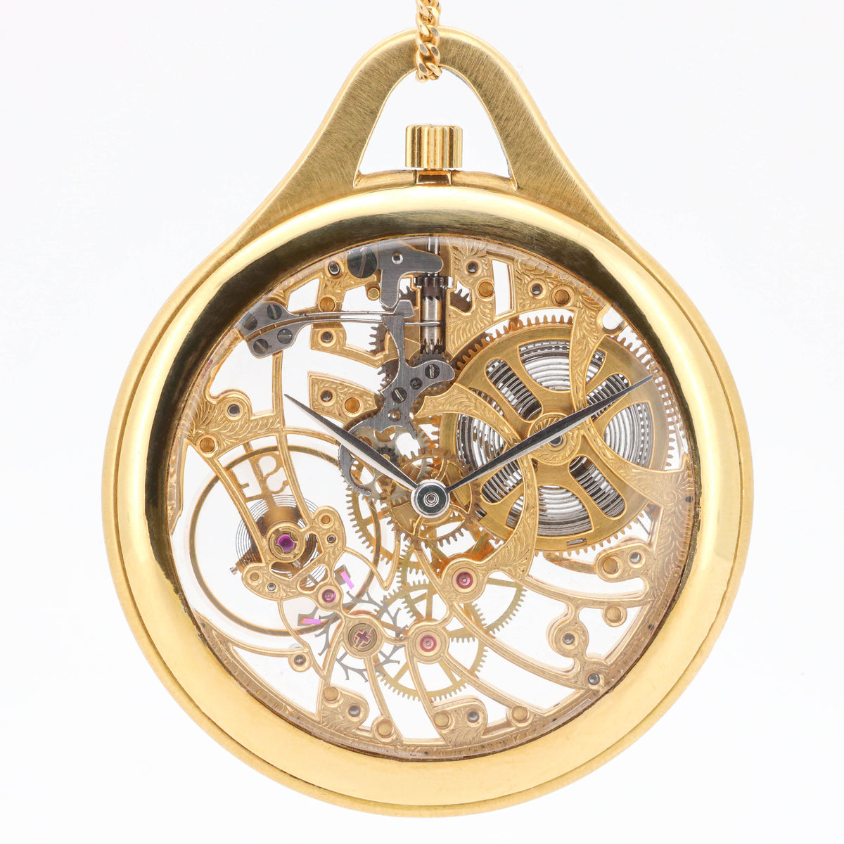 Audemars Piguet Skeleton Skelett-Taschenuhr aus 18 Karat Gelbgold
