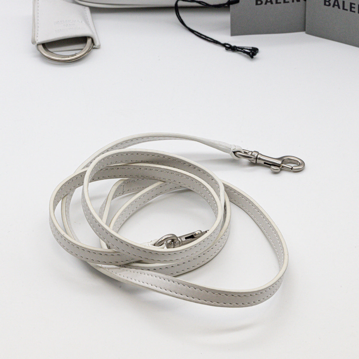 Balenciaga Rodeo Mini Handtasche Weiß Kalbsleder Top Handle Crossbody mit Riemen