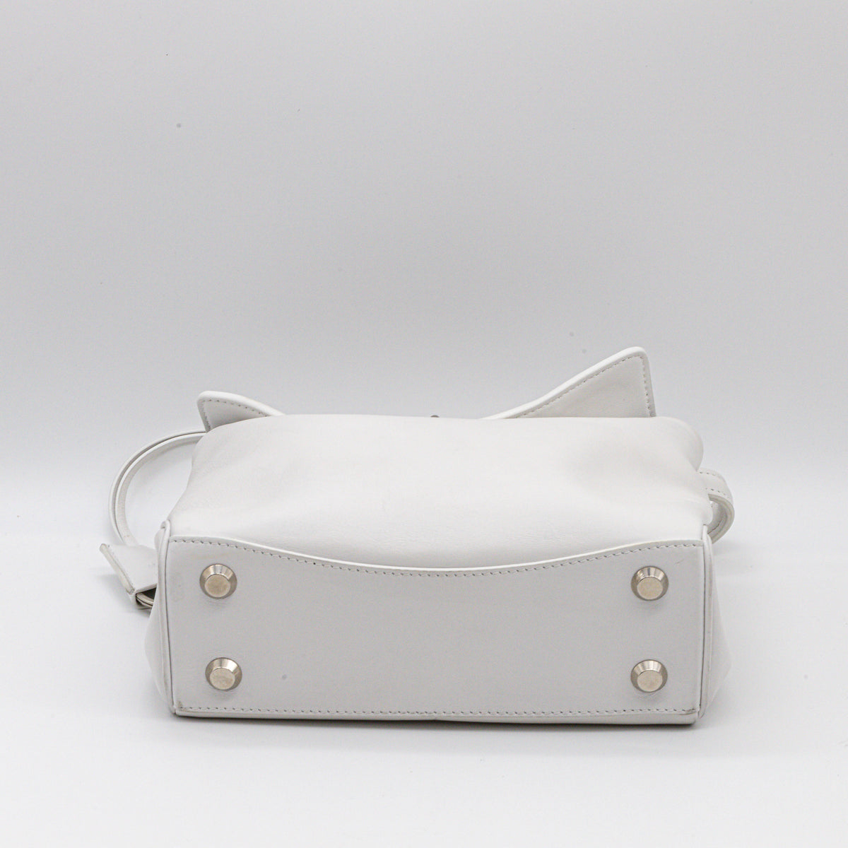 Balenciaga Rodeo Mini Handtasche Weiß Kalbsleder Top Handle Crossbody mit Riemen