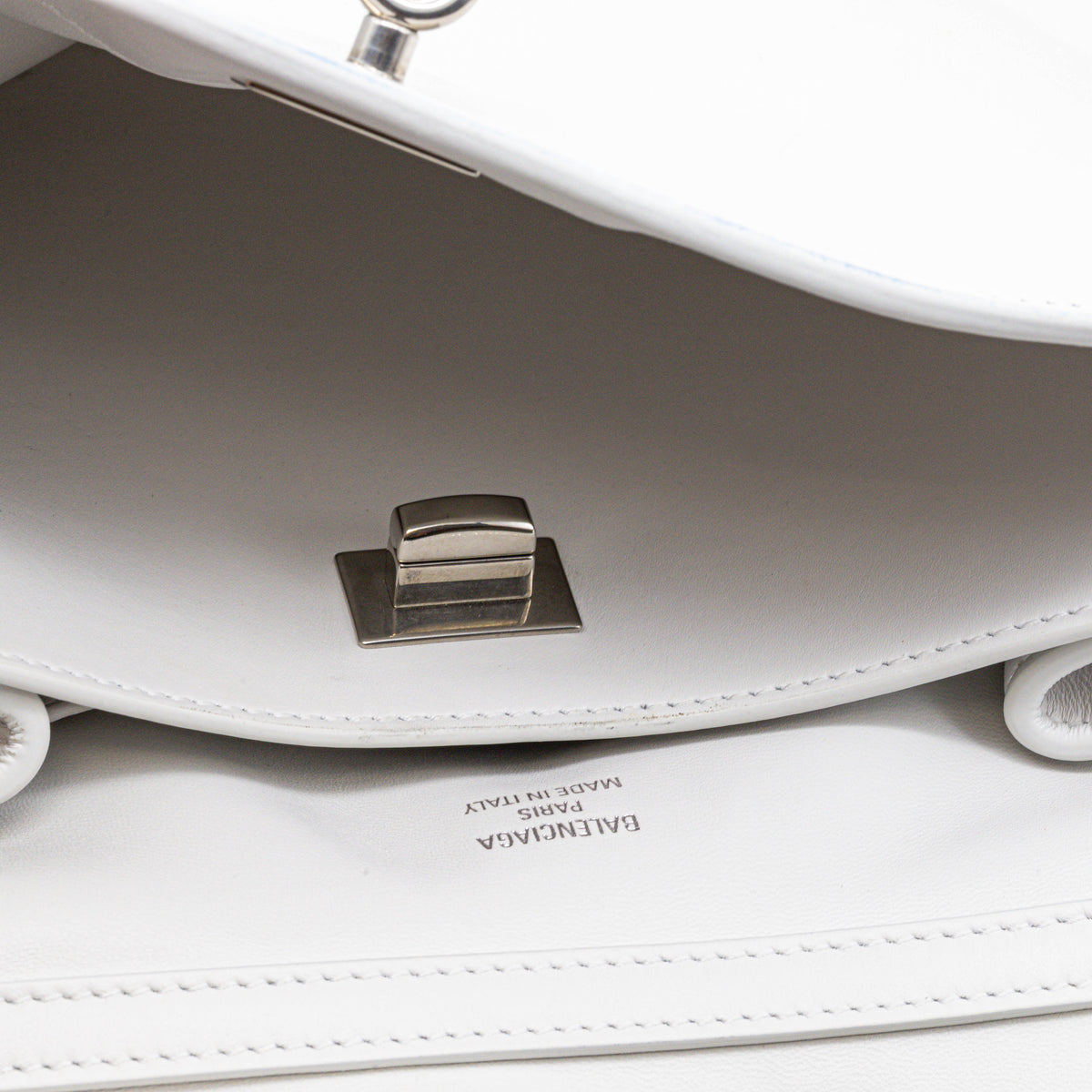 Balenciaga Rodeo Mini Handtasche Weiß Kalbsleder Top Handle Crossbody mit Riemen