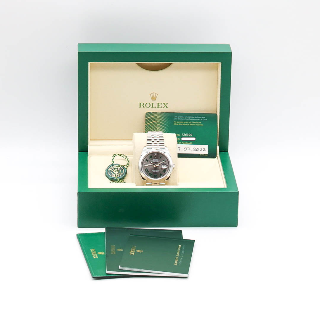Rolex Datejust 41 126300 Wimbledon Jubille Full Set