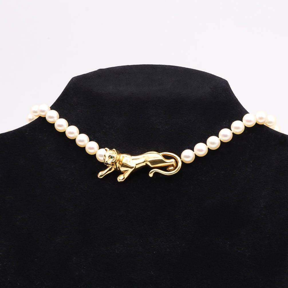 Original Vintage Cartier Panthere Perlenkette 750/18k