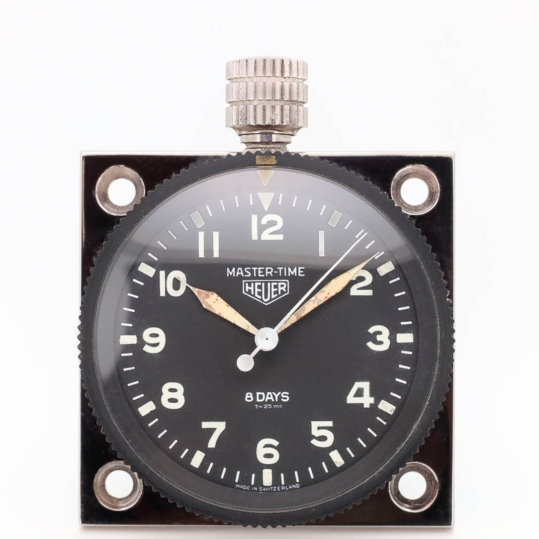 Vintage Heuer Master-Time 8 Days Leonidas Handaufzug Dashboard