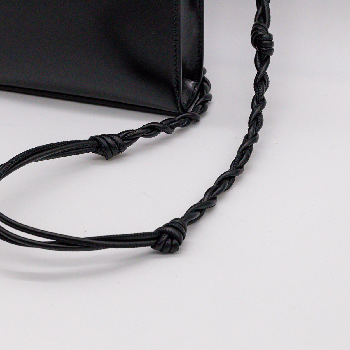 Jil Sander Small Tangle Bag Schwarz Leder Umhängetasche Crossbody