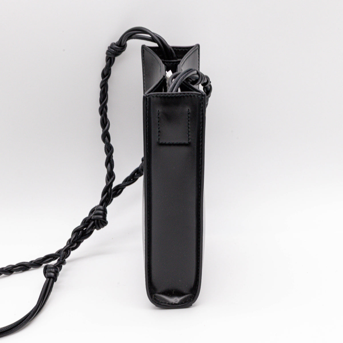 Jil Sander Small Tangle Bag Schwarz Leder Umhängetasche Crossbody