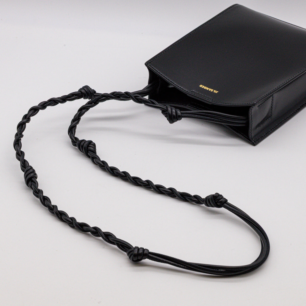 Jil Sander Small Tangle Bag Schwarz Leder Umhängetasche Crossbody