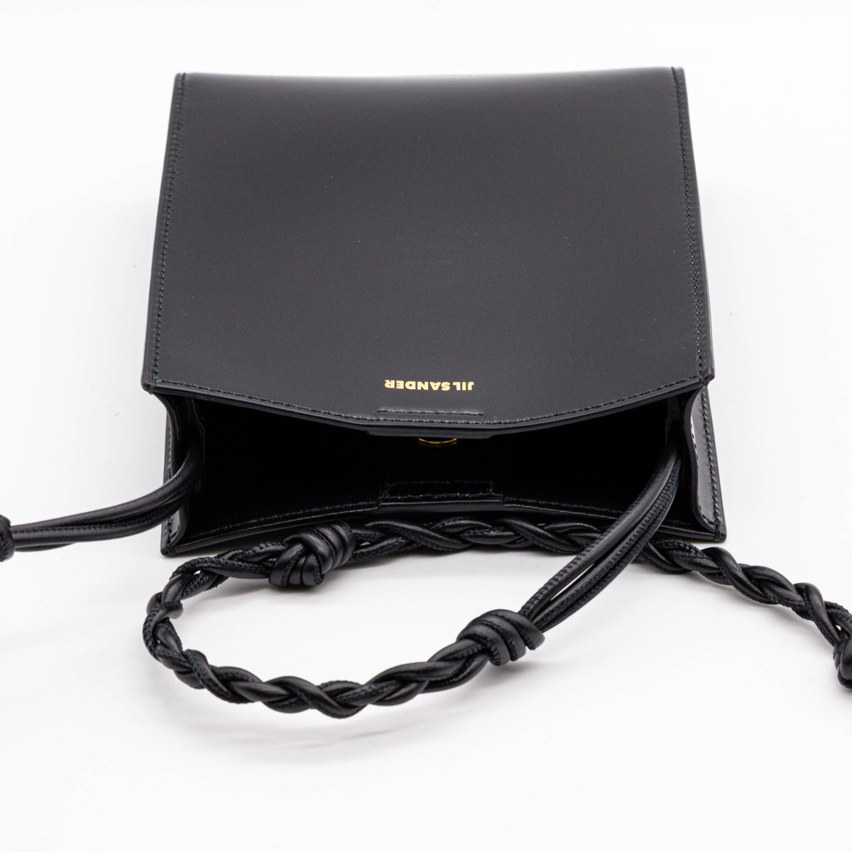 Jil Sander Small Tangle Bag Schwarz Leder Umhängetasche Crossbody