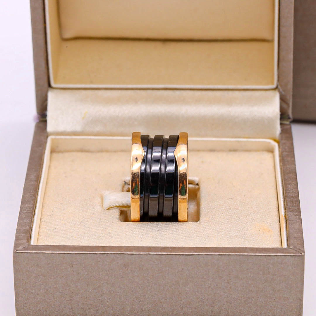 Bulgari B Zero 4 Band Ring Keramik Rosegold 750/18k 51 DifVS AFR1090