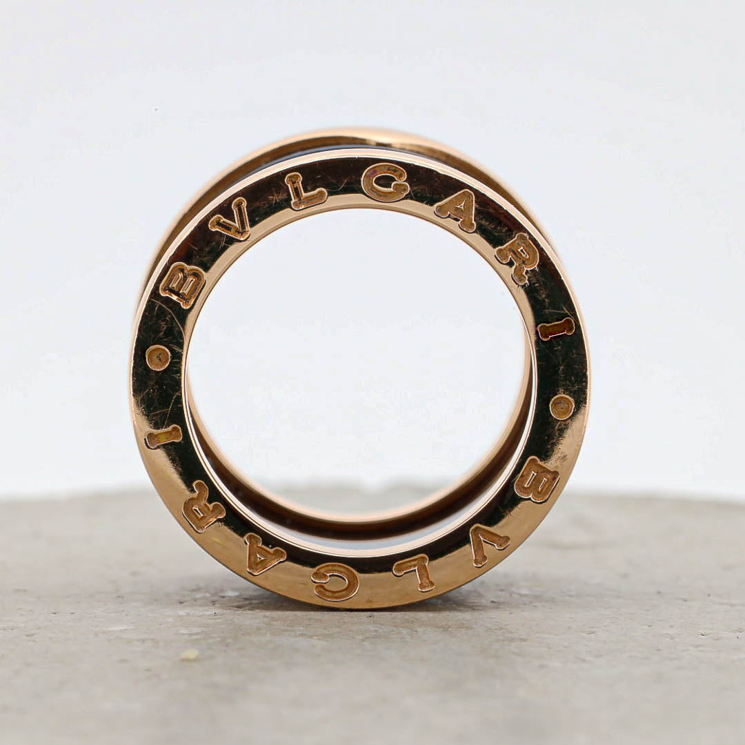Bulgari B Zero 4 Band Ring Keramik Rosegold 750/18k 51 DifVS AFR1090
