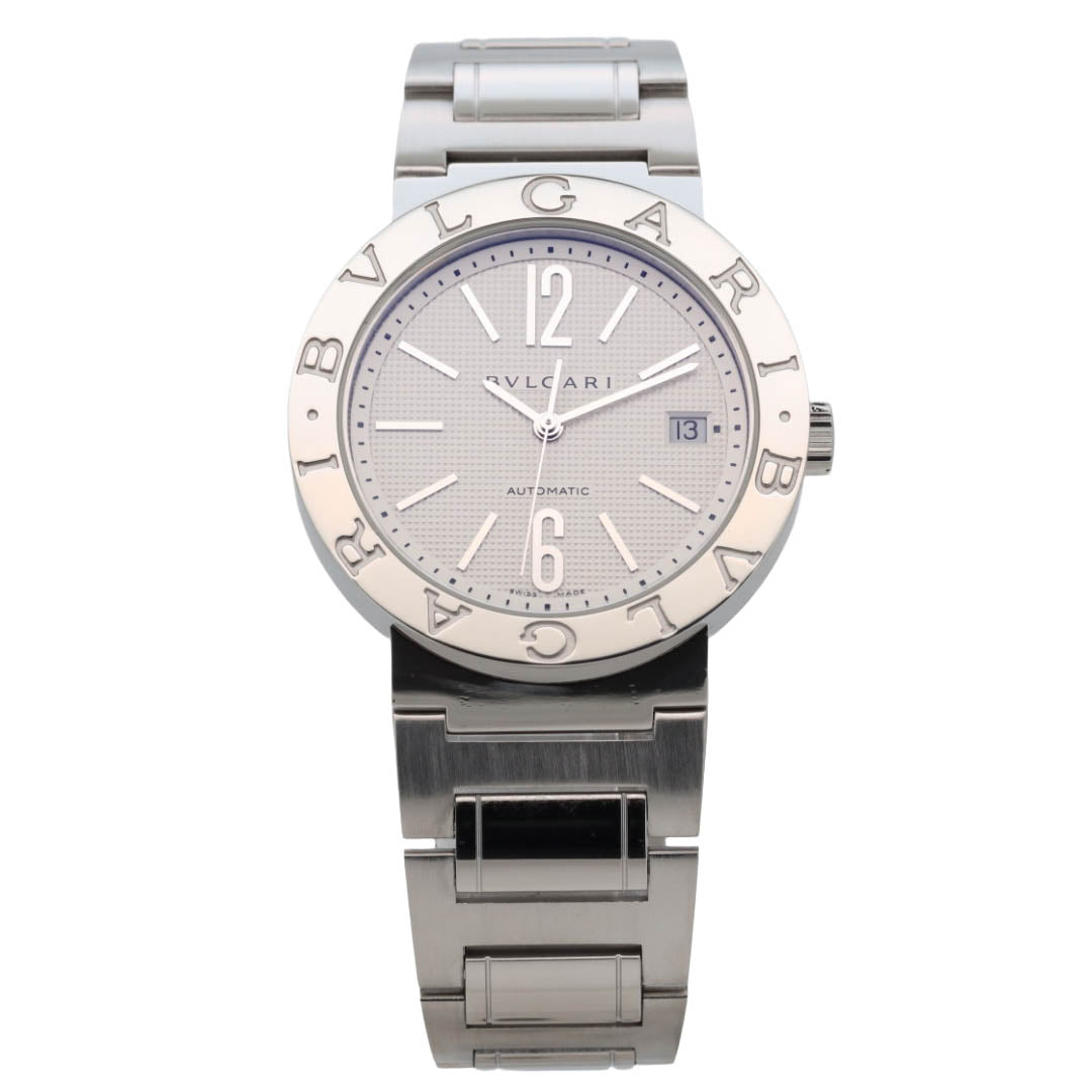 Bulgari BB38SS  38 White Dial Edelstahl Automatik B&P Dif VS34351