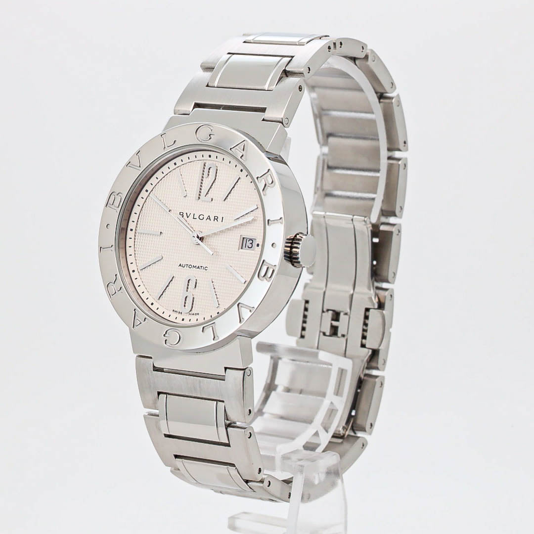 Bulgari BB38SS  38 White Dial Edelstahl Automatik B&P Dif VS34351