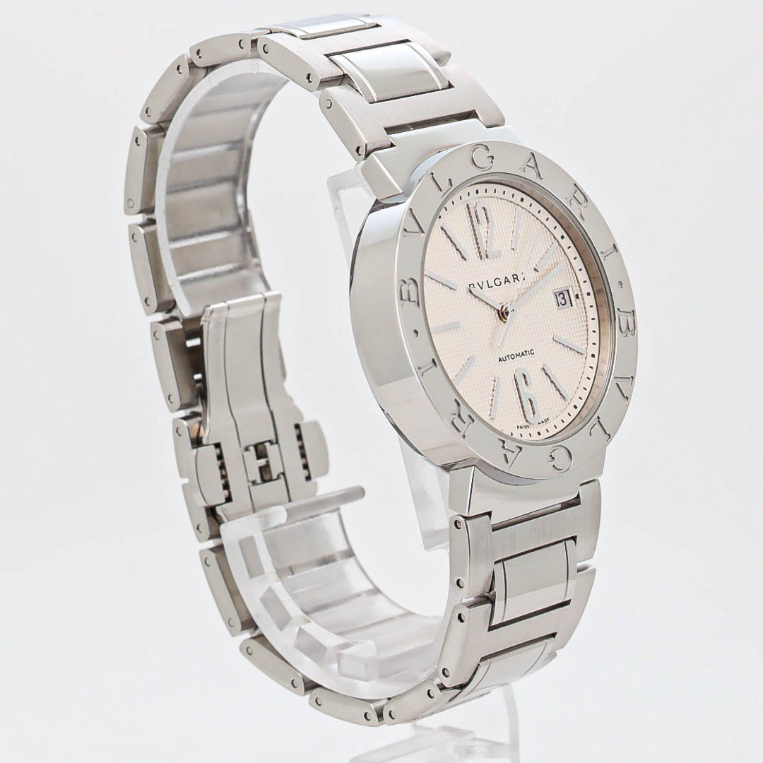 Bulgari BB38SS  38 White Dial Edelstahl Automatik B&P Dif VS34351
