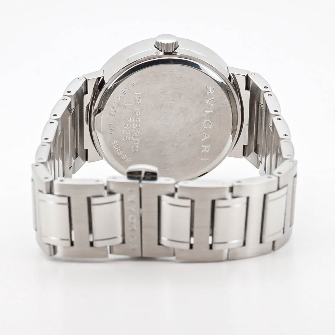 Bulgari BB38SS  38 White Dial Edelstahl Automatik B&P Dif VS34351