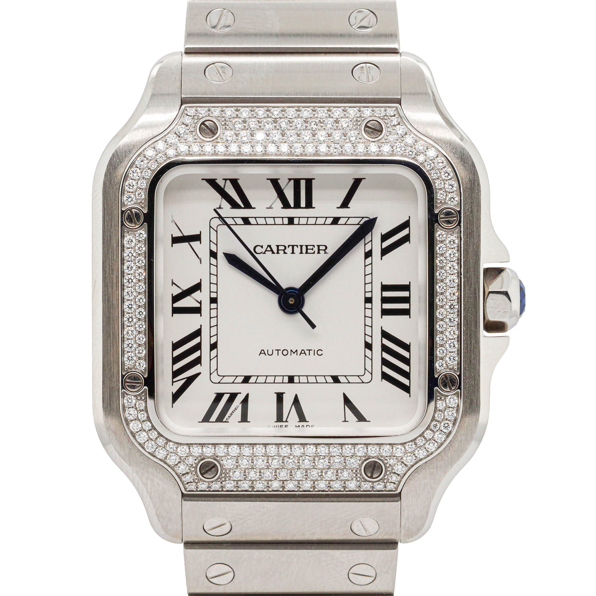 Cartier Santos 35,1 x 42 W4SA0005 Medium Diamonds 09/25 Rechnug DE
