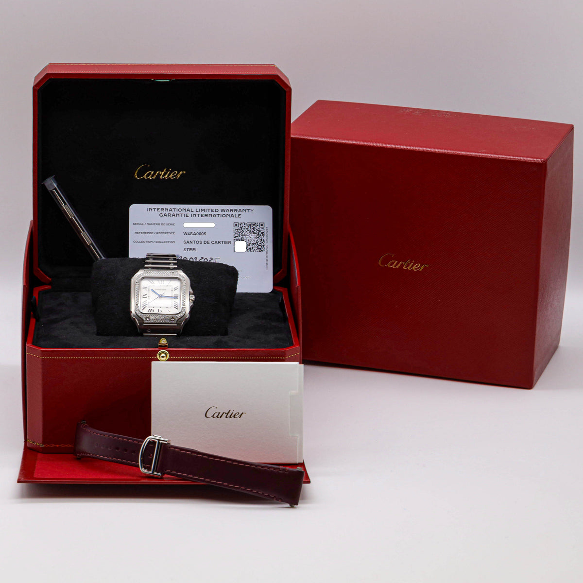 Cartier Santos 35,1 x 42 W4SA0005 Medium Diamonds 09/25 Rechnug DE