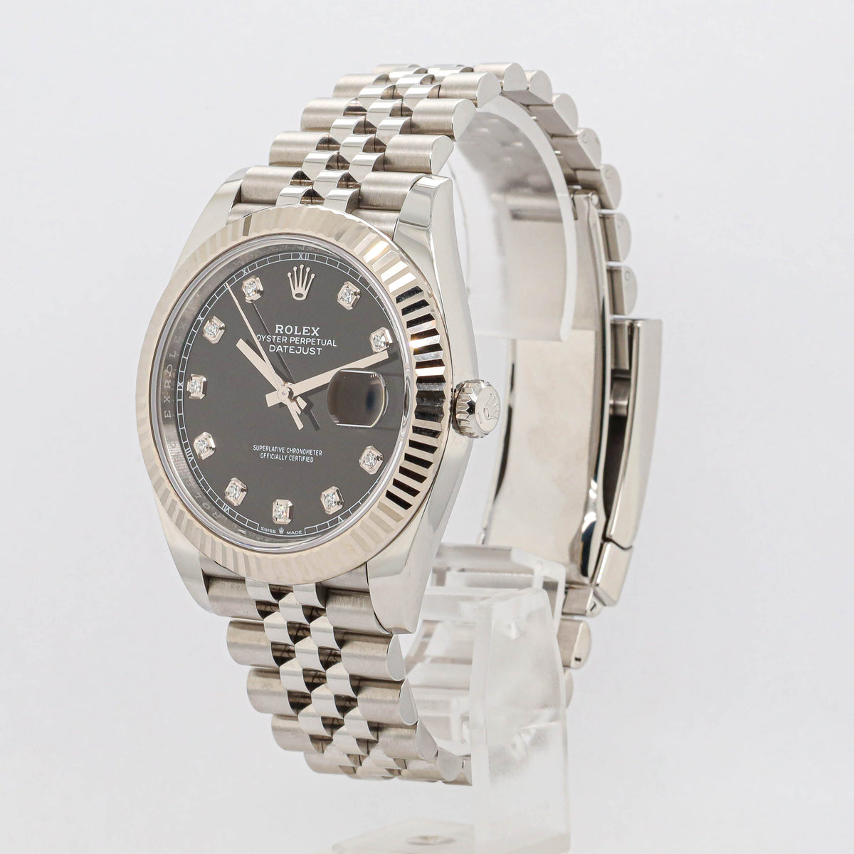 Rolex Datejust 41 126334 Black Diamond Dial Jubilee