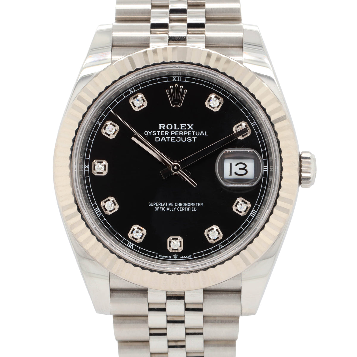 Rolex Datejust 41 126334 Black Diamond Dial Jubilee
