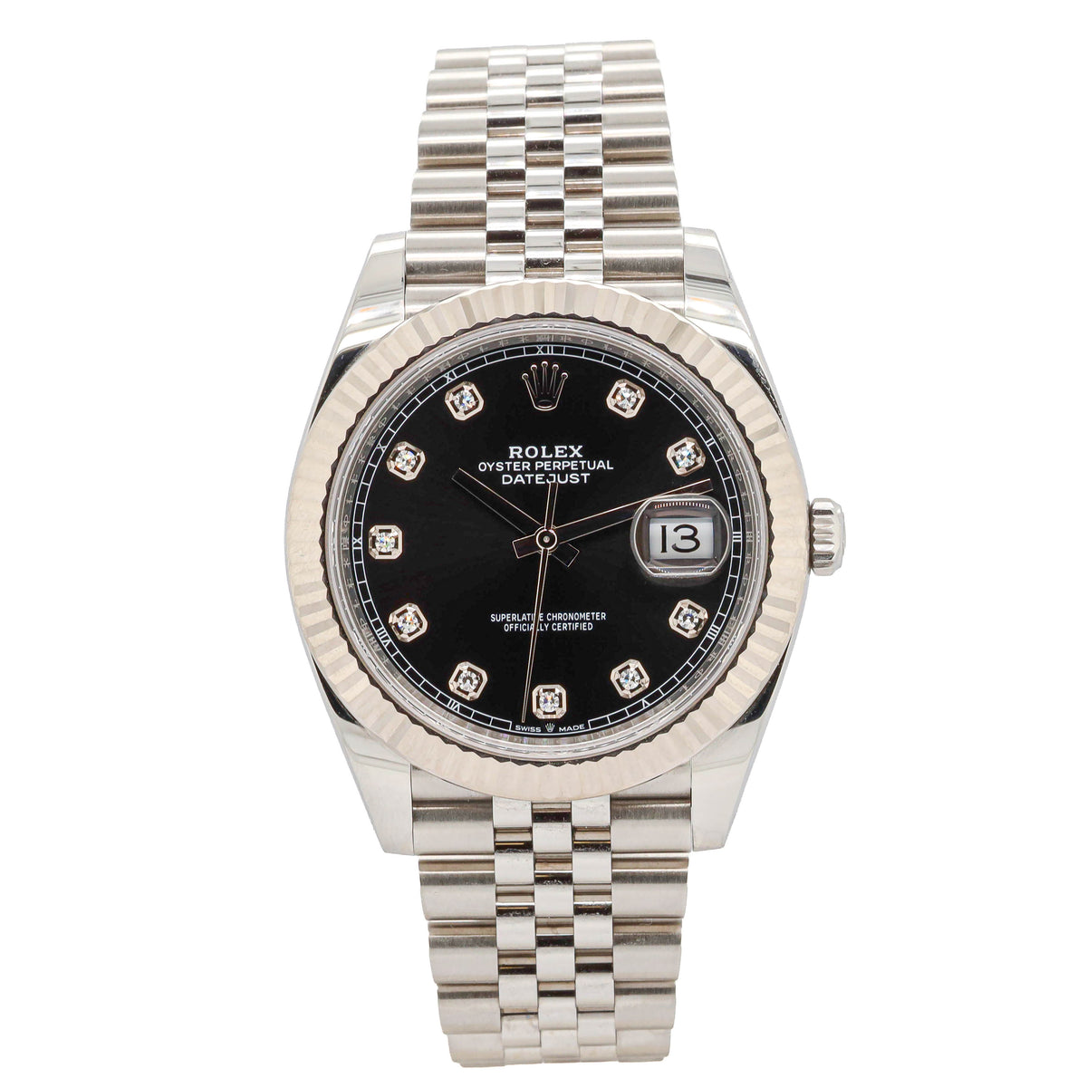Rolex Datejust 41 126334 Black Diamond Dial Jubilee